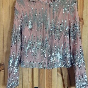 Pink Sequin Jacket perfect for rodeo queens and showing horses